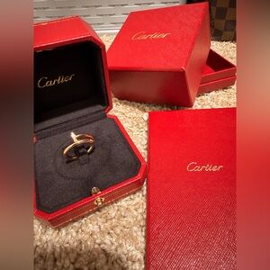 Cartier Just Un Clou Classic Sz Diamond Ring in Rose Gold